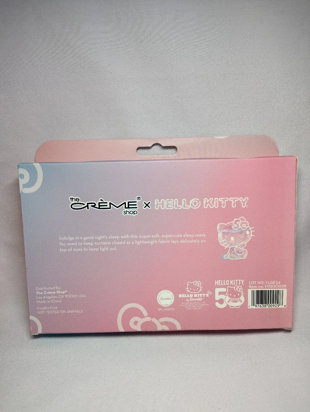 The Creme Shop x Hello Kitty Sleep Mask 50th Anniversary & Spa Makeup Headband